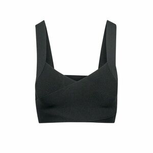 Aritzia Black Ribbed Wrap Top